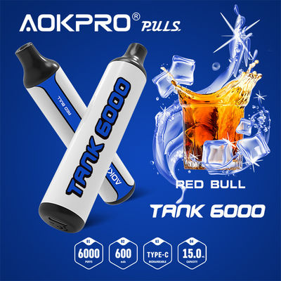 la barra SS PCTG Vape disponible recargable Pen Device 6000 del soplo 20mg sopla