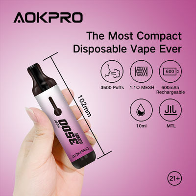 20mg salan la barra 600mAh del soplo de Nic Flavored Disposable Vapes 3500 precargada