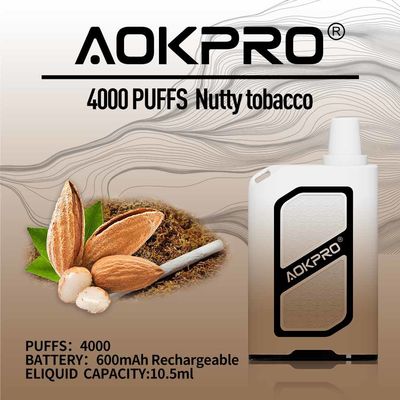 El tabaco de nuez condimentó 4000 el soplo Vape disponible 10.5ml Mesh Coil Pod 20mg