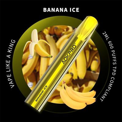 El hielo del plátano inhala soplos disponibles activados del dispositivo 600 de la vaina de Vape