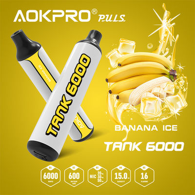 la pluma recargable 600mAh de Vape de la barra de 1.2ohm Mesh Coil Banana Ice Air precargó