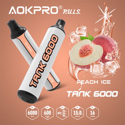 soplo electrónico disponible de la pluma 50mg 6000 de Vape del hielo del melocotón 15ml
