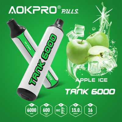 Los soplos disponibles TYPE-C de la pluma 6000 de AOKPRO Vape agrian el soplo de Apple más 600mAh