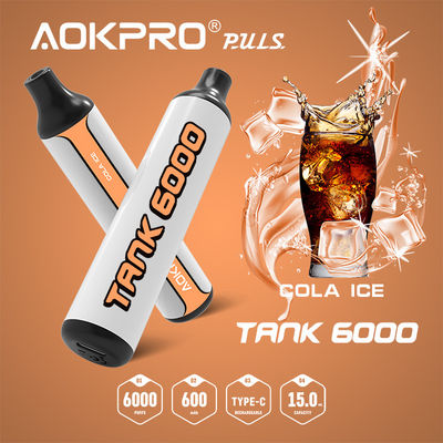 pluma recargable 15ML 600mAh de Nic Cola Ice Disposable Flavored Vape de la sal 50mg
