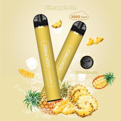 La barra 8ml del soplo de AOKPRO SS PCTG 3000 prellenó la pluma activada drenaje