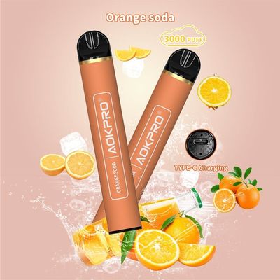 Pluma disponible de Vape de la MTL 3000 del soplo de la barra de la nicotina lisa de la soda anaranjada 5