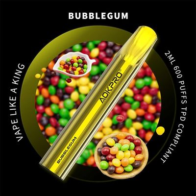 PC sólida del dispositivo disponible de la vaina del sabor del chicle de globo de SKE 600 soplos Vape