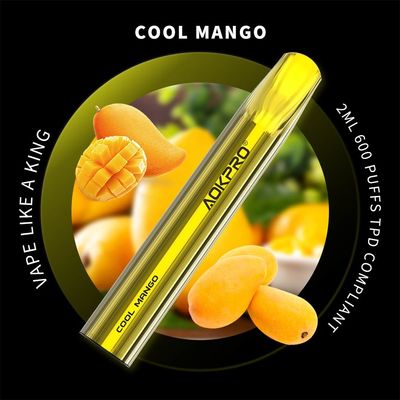 Soplo disponible Vape Pen Non-Rechargeable del dispositivo 600 de la vaina del mango fresco