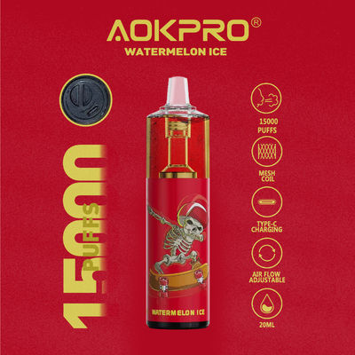 Uva líquida elegante de la capacidad del vaporizador 18ml de la pantalla de USB-C y sabores del etc